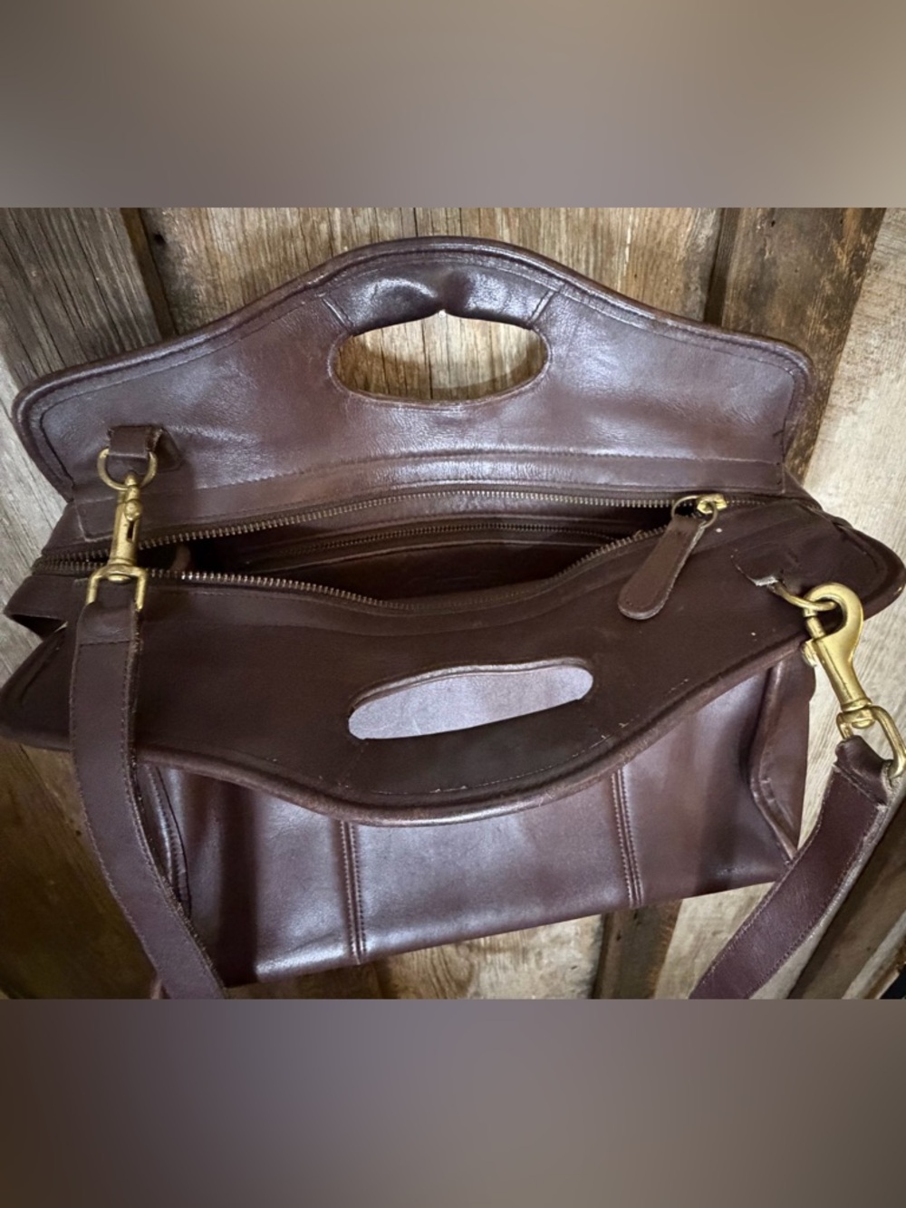 VTG Coach 9995 Brown Leather Large Shopper Tote Bucket Satchel - Picture 9 of 16